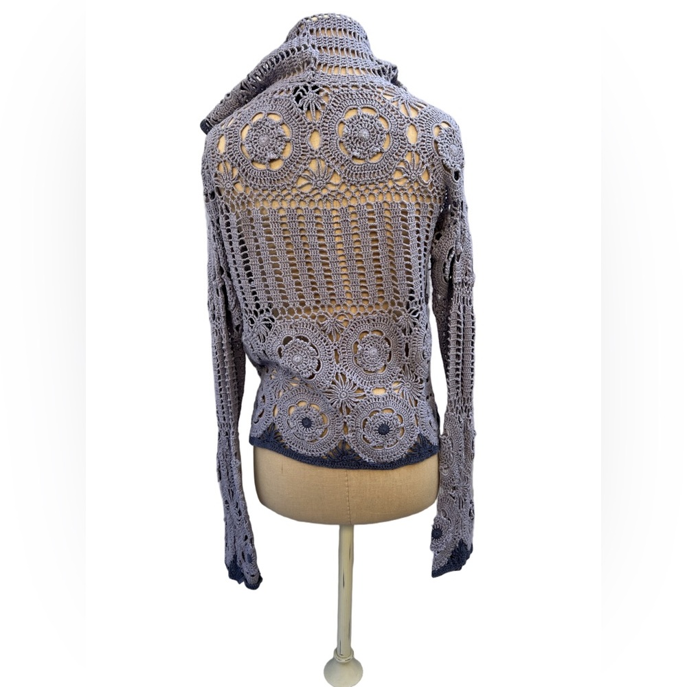 Vintage Y2K Rip Curl Crochet Zip Up Hoodie Size OS - Picture 5 of 12